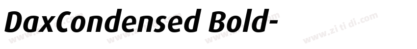 DaxCondensed Bold字体转换
